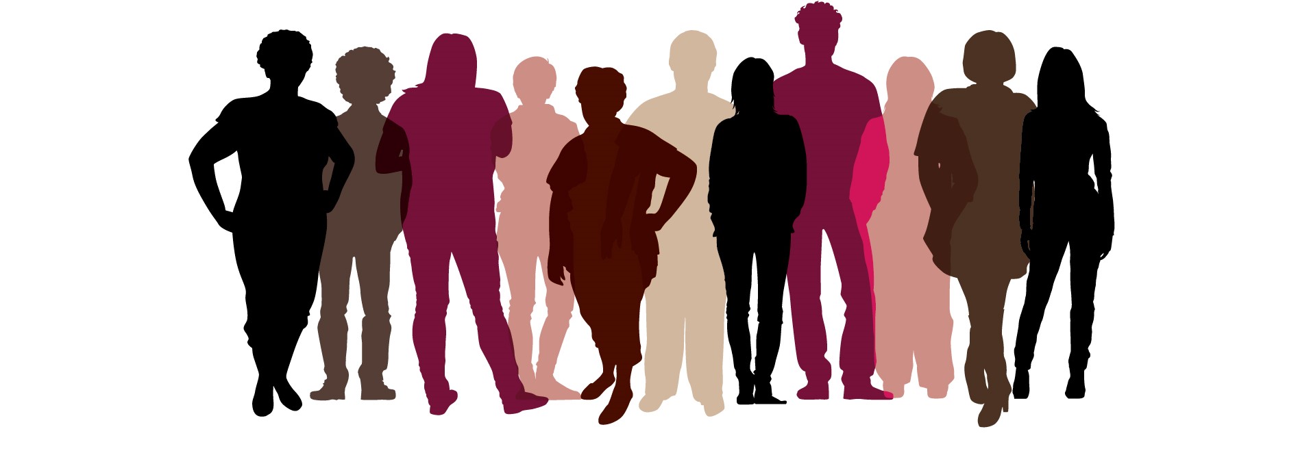graphic of silhouettes of people