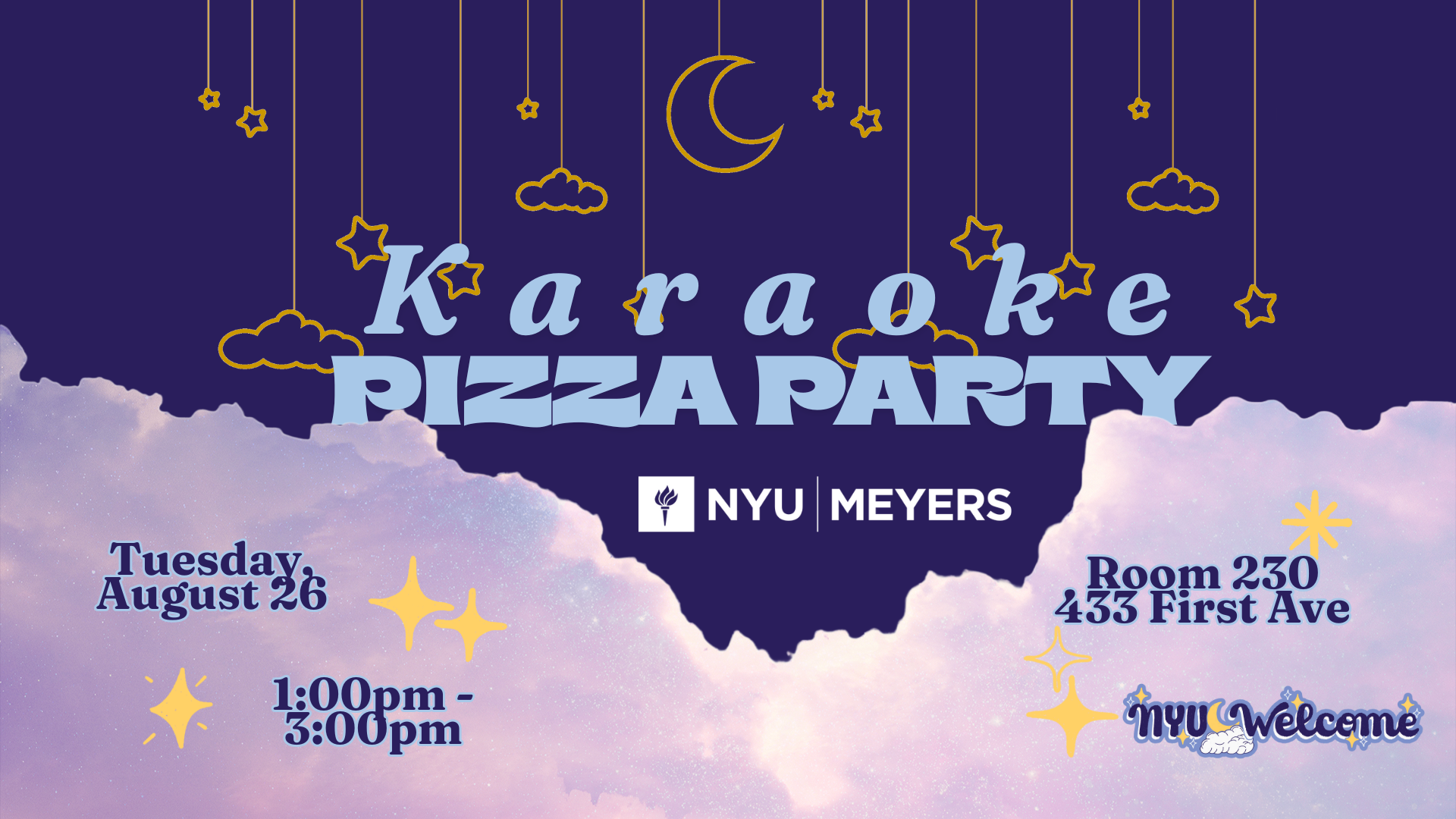 Sign that with description of the event