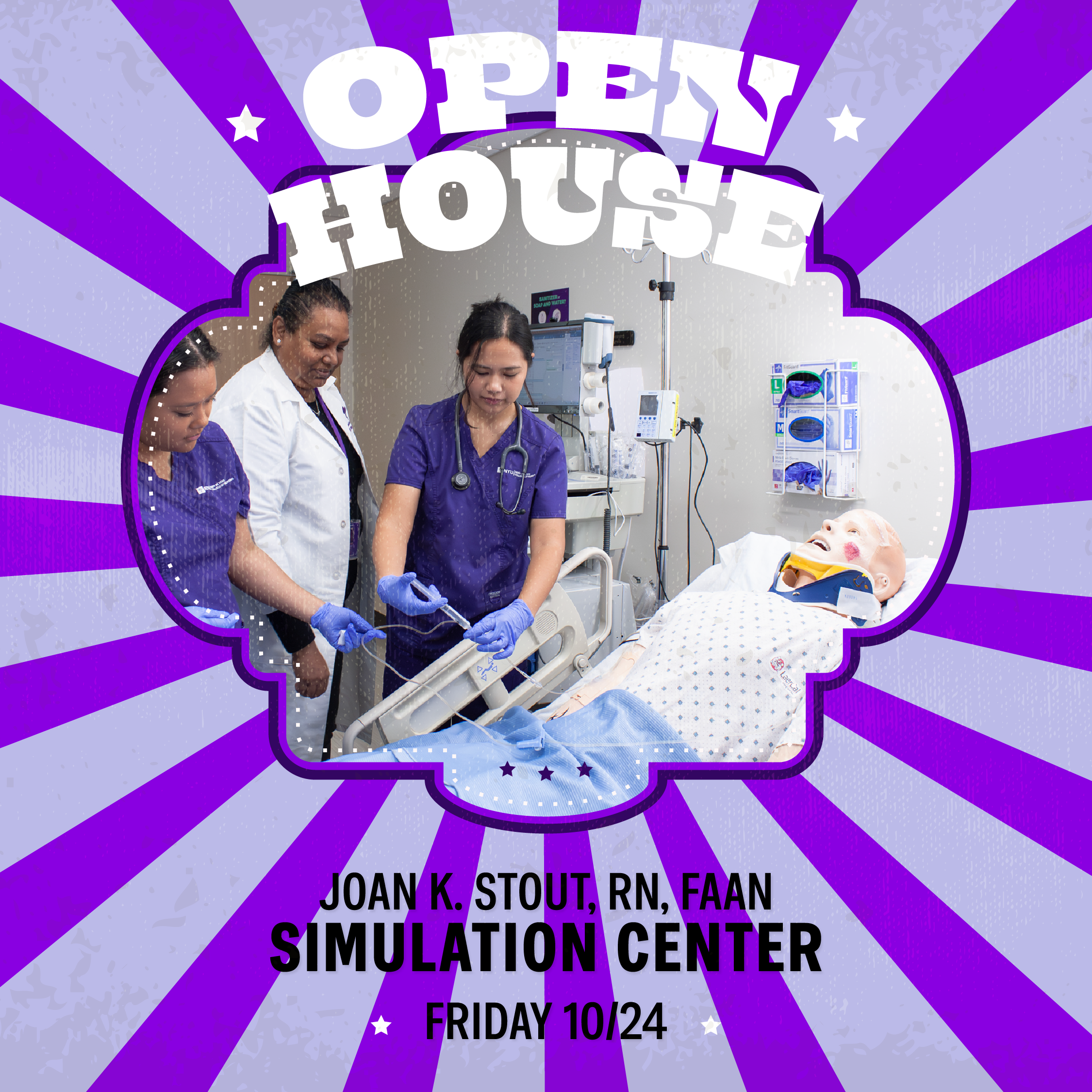 Sim center Open house carnival graphic