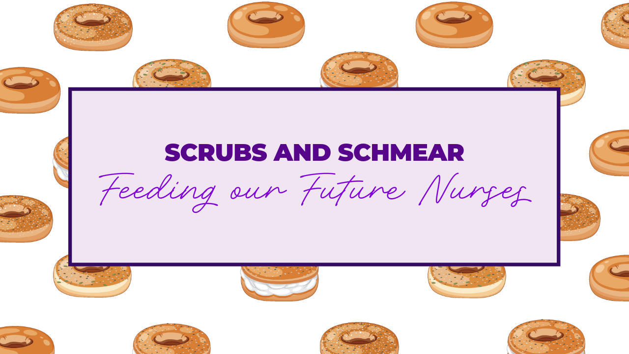 bagels background pattern, Scrubs and Schmear: Feeding our Future Nurses