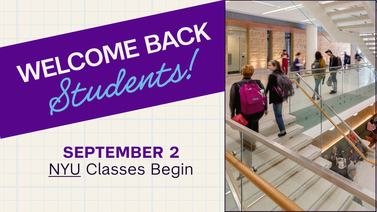 Welcome back students 9/2 