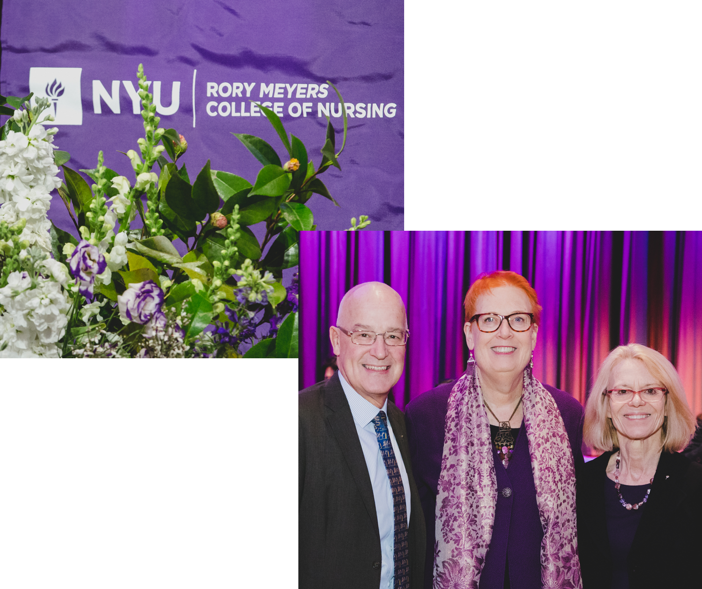 Dean Eileen with President Hamilton and a guest at the event