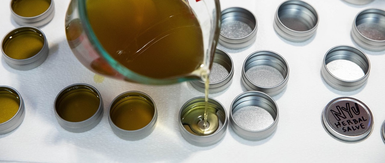 Tins filled with herbal salves