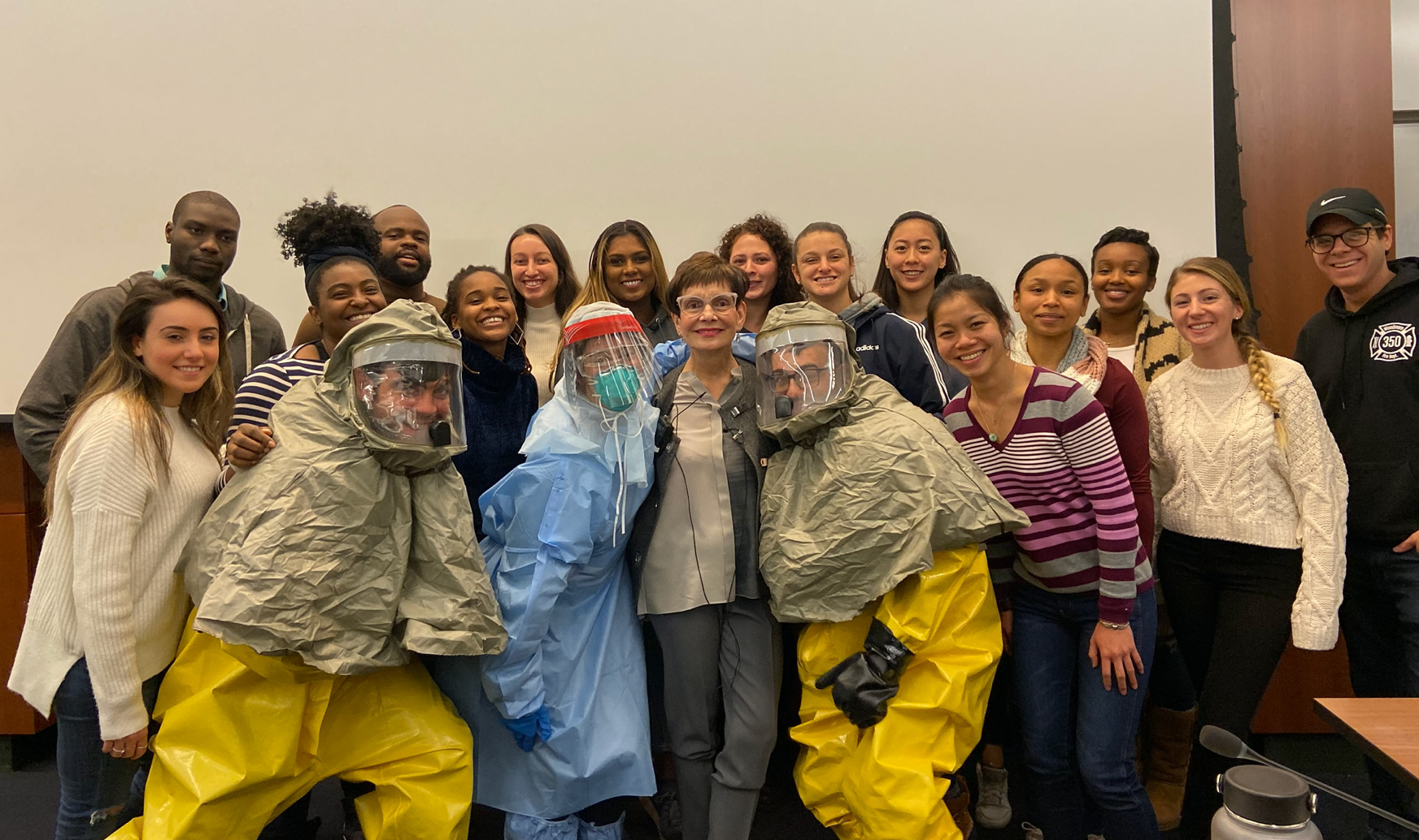 Bucco with her Disaster Nursing students