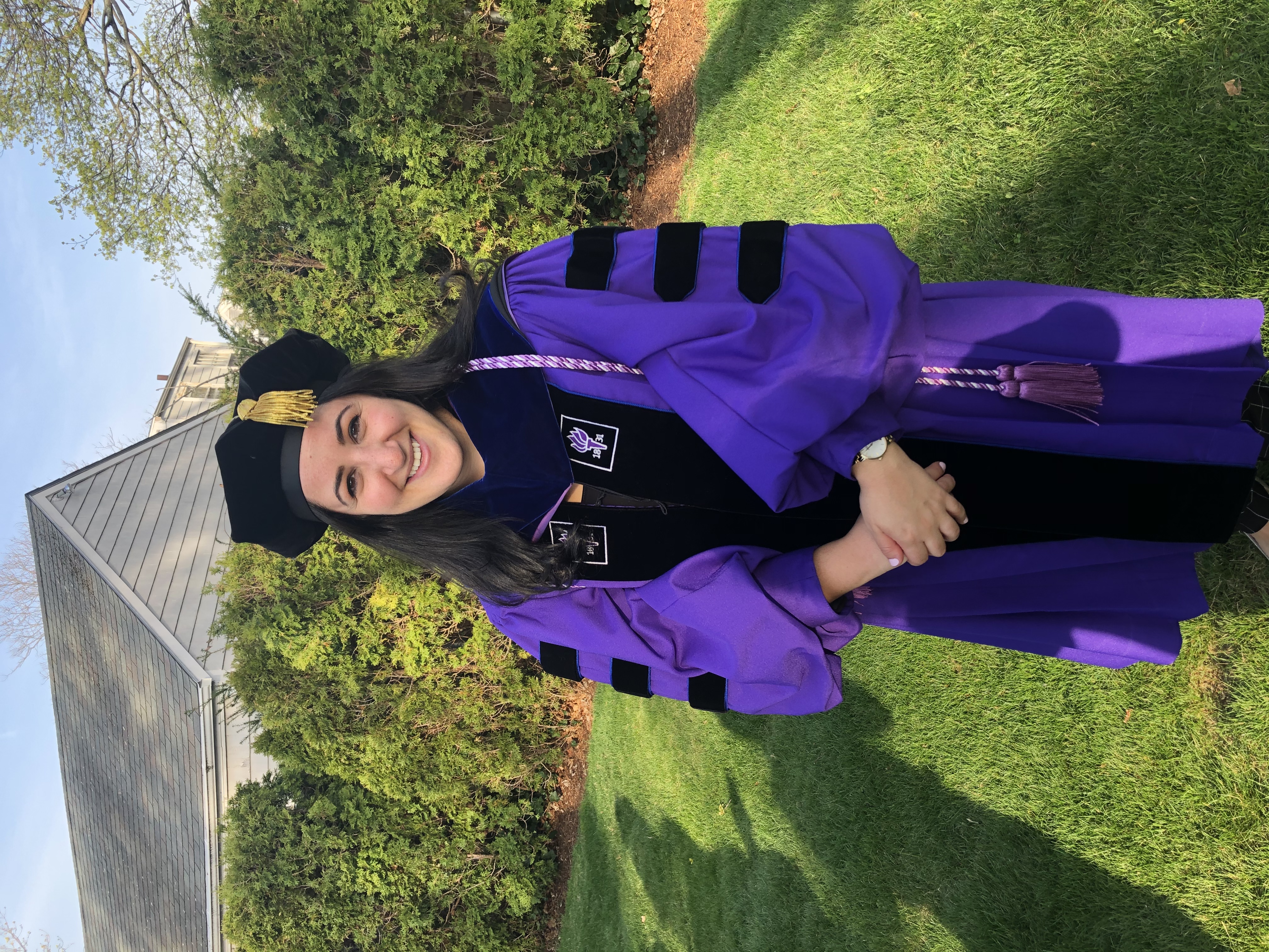 Lauren Ghazal in her graduation attire