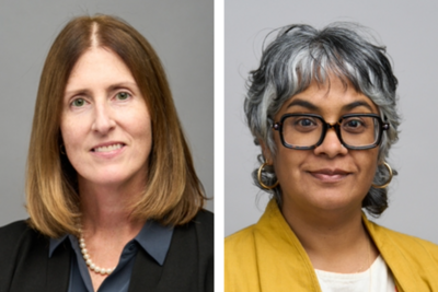 Prof Mimi Bhatt and Prof Donna McCabe headshots 