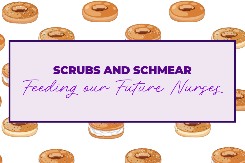 bagels background pattern, Scrubs and Schmear: Feeding our Future Nurses