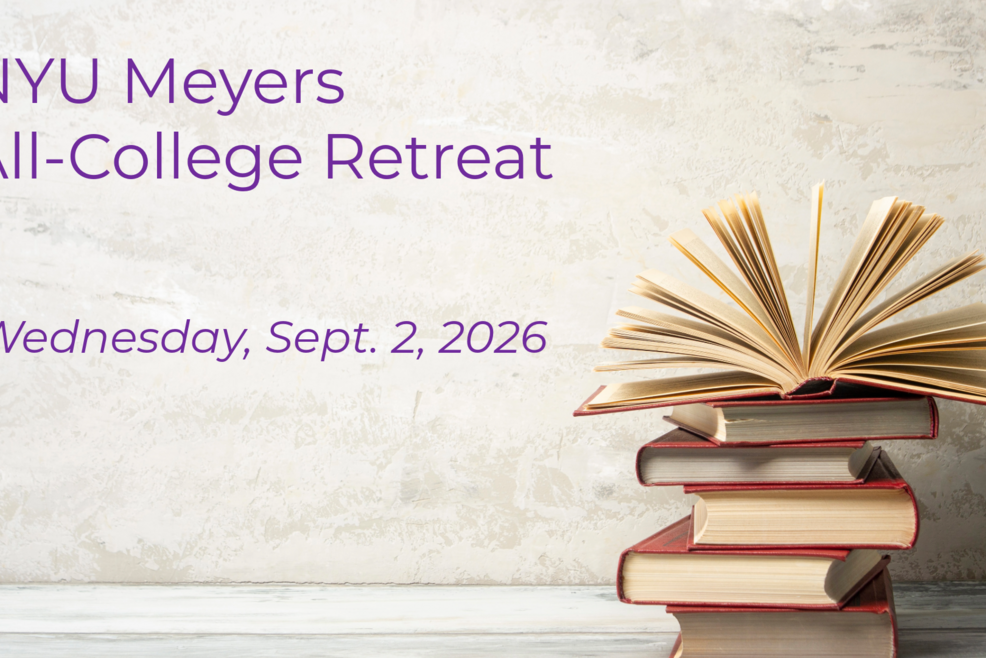 All-College Retreat graphic with stacked books