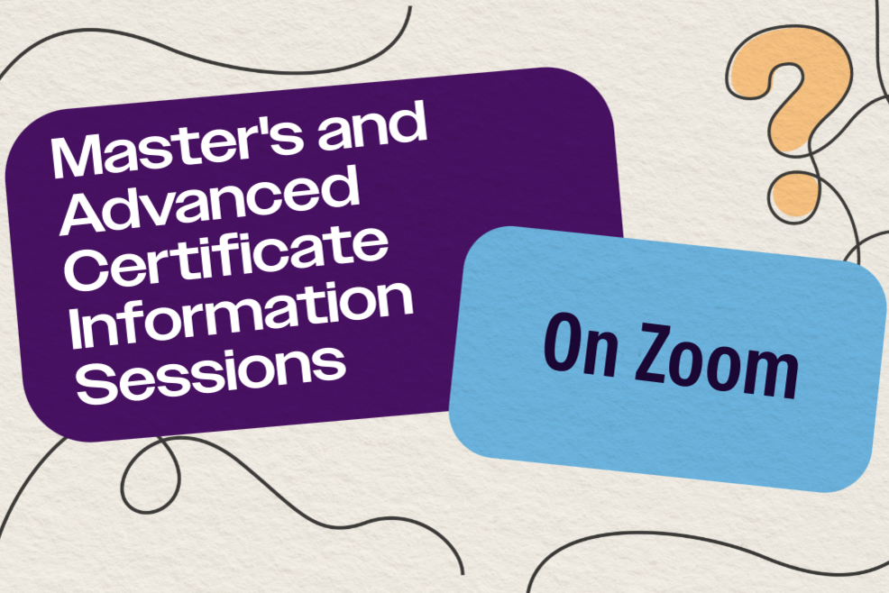 Master's and Advanced Certificate Programs Information Session via Zoom