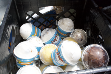 basket of ice cream cups