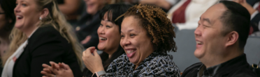Alumni attending an event