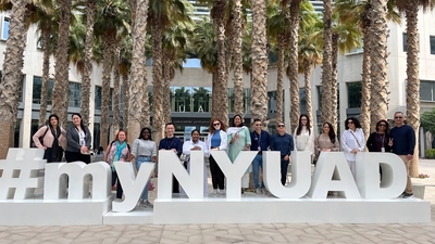 Student Group in front of NYU Abu Dhabi