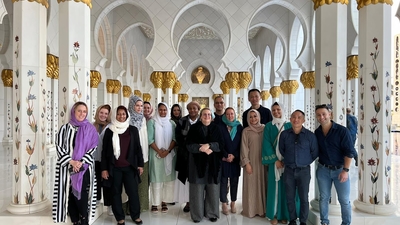 Student Group inside Sheikh Zayed Grand Mosque