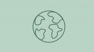 icon of globe on green background