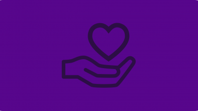 hand holding a heart icon