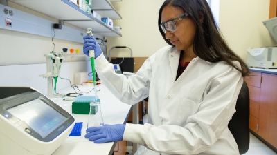 Prof. Jacquelyn Taylor in her lab at 433 1st Ave.