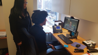 Actors demoing the ACCESS intervention