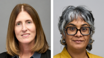 Prof Mimi Bhatt and Prof Donna McCabe headshots 