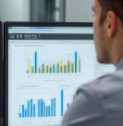 Biostatician reviewing data